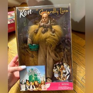 The Wizard Of OZ Barbie Ken Doll as Cowardly Lion Mattel 25814 New in Box